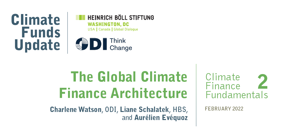 Climate Finance Fundamentals 2 The Global Climate Finance Architecture